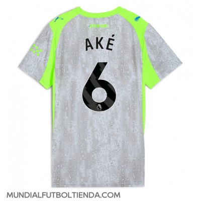 Camiseta Manchester City Nathan Ake #6 Tercera Equipación Replica 2025-26 para mujer mangas cortas Camiseta Manchester City Nathan Ake #6 Tercera Equipación Replica 2025-26 para mujer mangas cortas